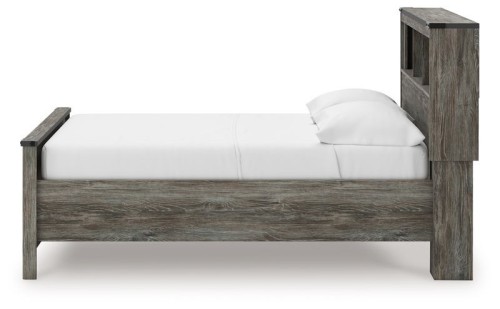 Frandern - Gray - Full Bookcase Panel Bed With Storage