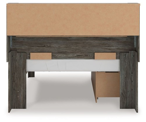 Frandern - Gray - Full Bookcase Panel Bed With Storage