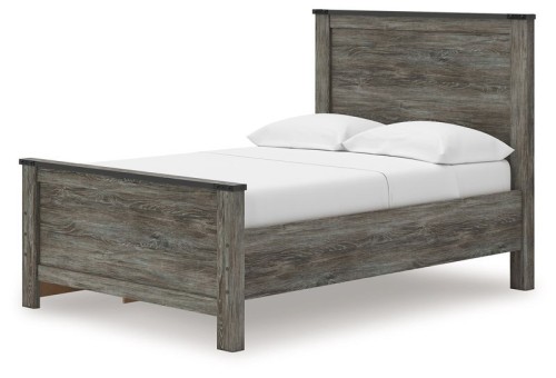 Frandern - Black / Gray - Queen Panel Bed