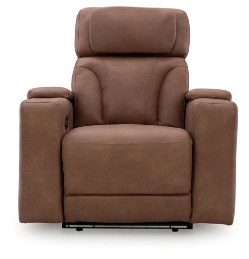 Clean-Slate - Caramel - Power Recliner / Adj Headrest