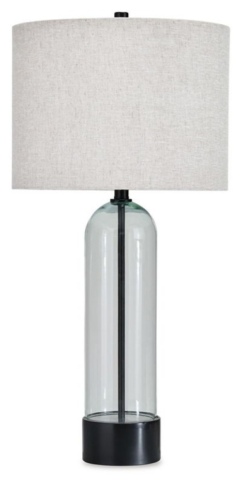 Kerrbrook - Clear / Black - Glass Table Lamp