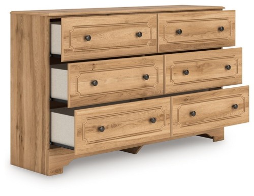Aleaport - Warm Brown - Dresser and Mirror