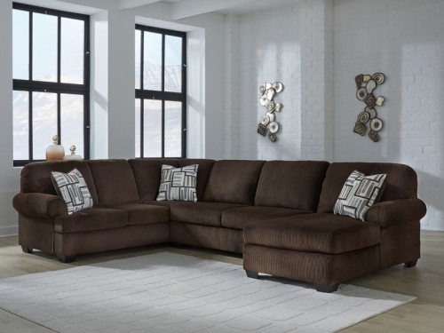 Kimlee - Chocolate - 3-Piece Sectional With LAF Chaise And RAF Sofa