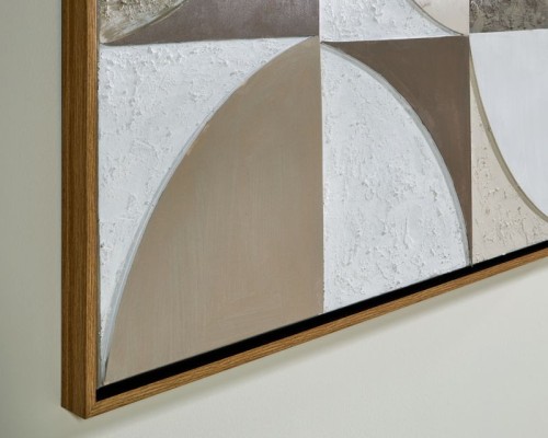 Harelman - Tan / Taupe / White - Wall Art