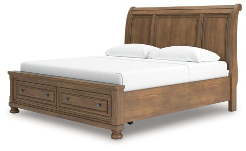 Feddinger - Medium Brown - California King Storage Sleigh Bed