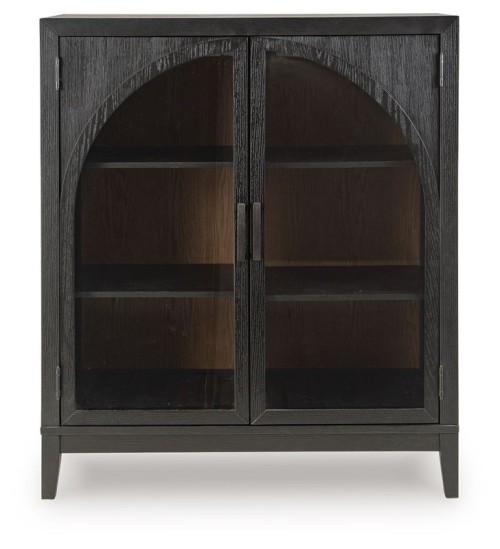 Armenleigh - Black / Brown - Bar Cabinet