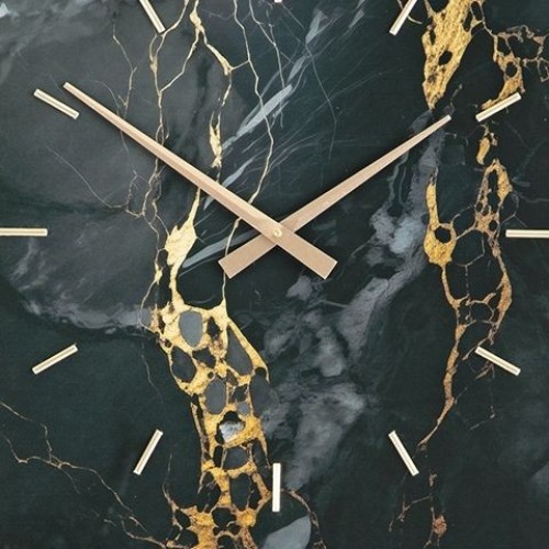 Teague - Black / Gold Finish - Wall Clock