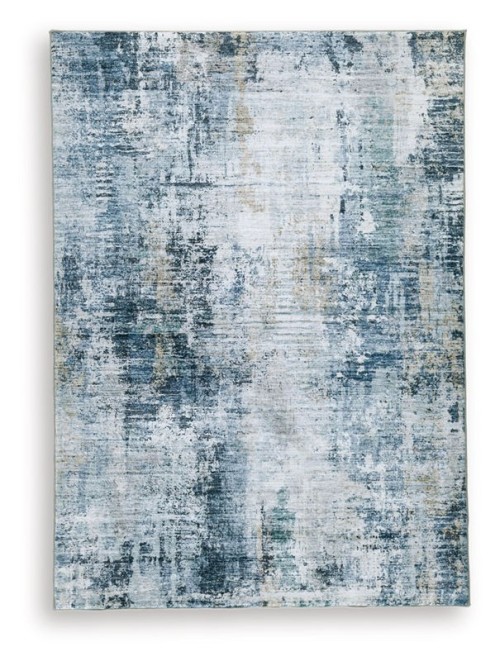 Arlenmont - Blue / White / Brown - Large Rug