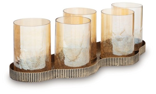 Evereton - Antique Gold Finish - Candle Holder