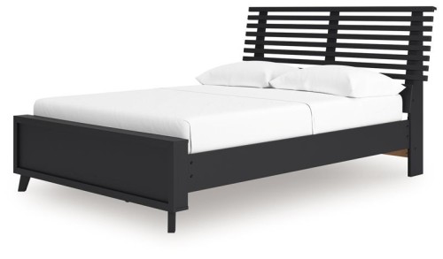 Danziar - Black - King Slat Panel Bed