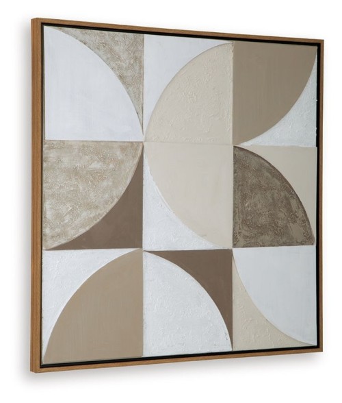 Harelman - Tan / Taupe / White - Wall Art