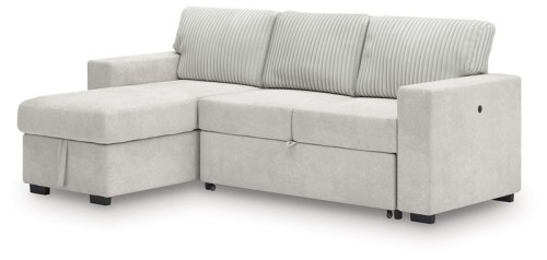 Wohlen - Alloy - 2-Piece Sectional With Pop Up Sleeper And LAF Corner Chaise