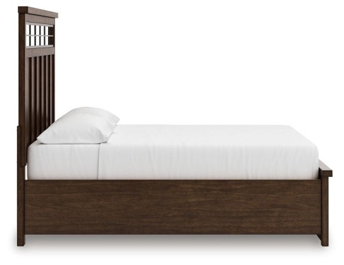 Taffenbrook - Medium Brown - Queen Panel Storage Bed