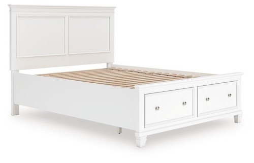 Fortman - White - Queen Panel Storage Bed