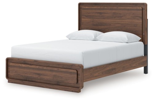 Fortlorn - California King Panel Bed - Walnut Brown