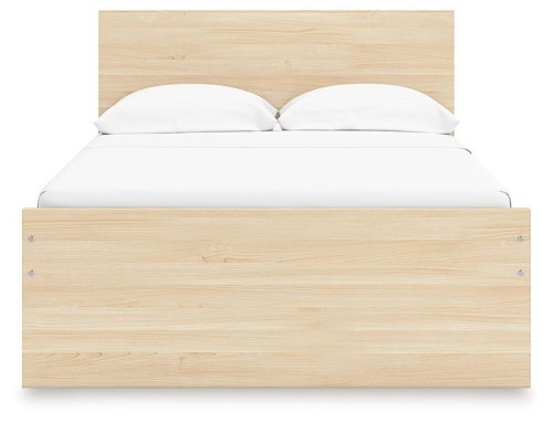 Onita - Natural - Twin Panel Platform Bed With 1 Side Storage
