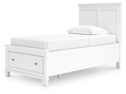 Fortman - White - Queen Panel Storage Bed