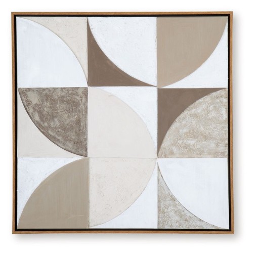 Harelman - Tan / Taupe / White - Wall Art