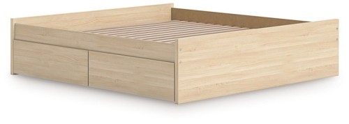 Onita - Natural - Twin Platform Bed With 1 Side Storage