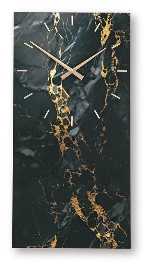 Teague - Black / Gold Finish - Wall Clock