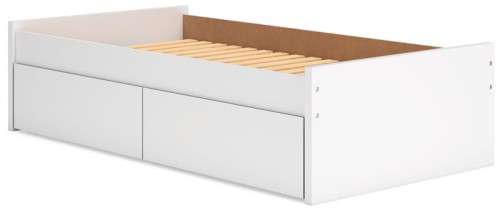 Onita - White - Queen Platform Bed With 2 Side Storage