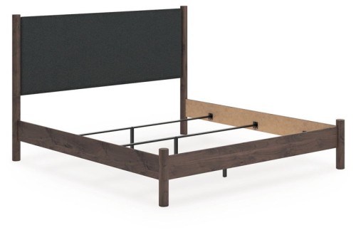 Pamytta - Brown - King Upholstered Panel Bed