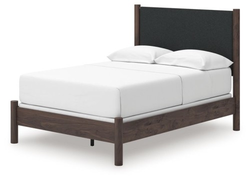 Pamytta - Brown - King Upholstered Panel Bed
