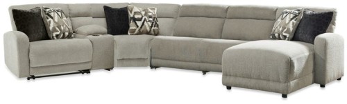 Colleyville - Stone - 5-Piece Power Reclining Sectional With RAF Chaise