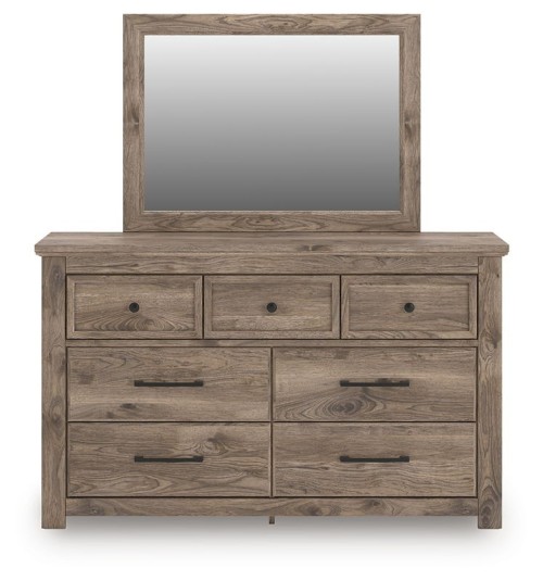 Rusticott - Brown - Dresser And Mirror