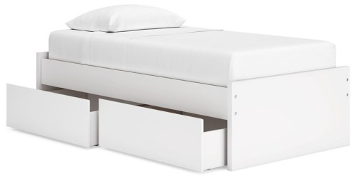 Onita - White - Queen Platform Bed With 2 Side Storage