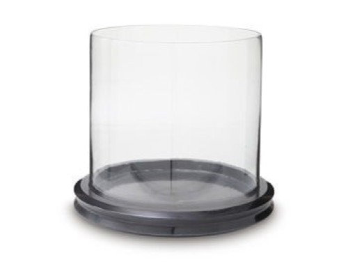 Saskia - Clear / Black - Candle Holder
