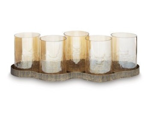 Evereton - Antique Gold Finish - Candle Holder