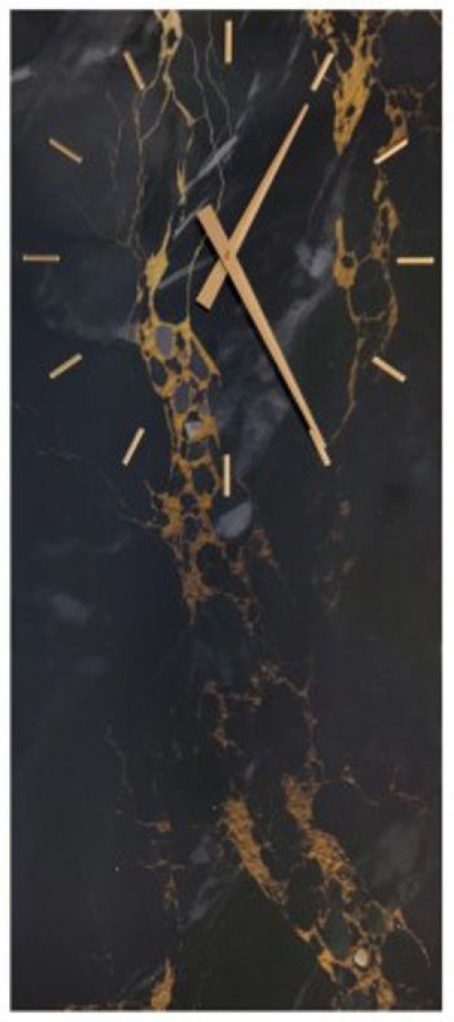 Teague - Black / Gold Finish - Wall Clock