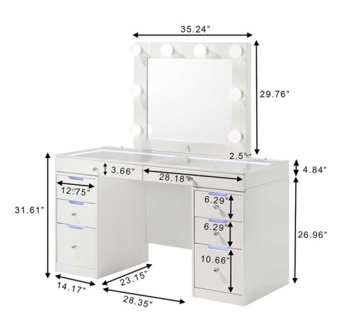 Luxo - Vanity Desk - White