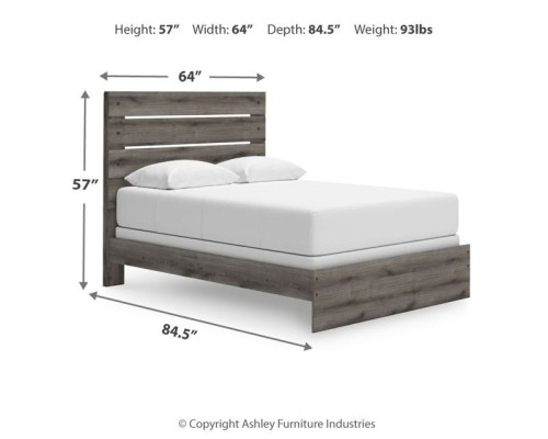 Graystorm - Brown Gray - King Panel Bed
