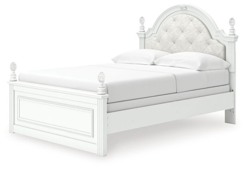 Kozlani - Full Upholstered Panel Bed - White