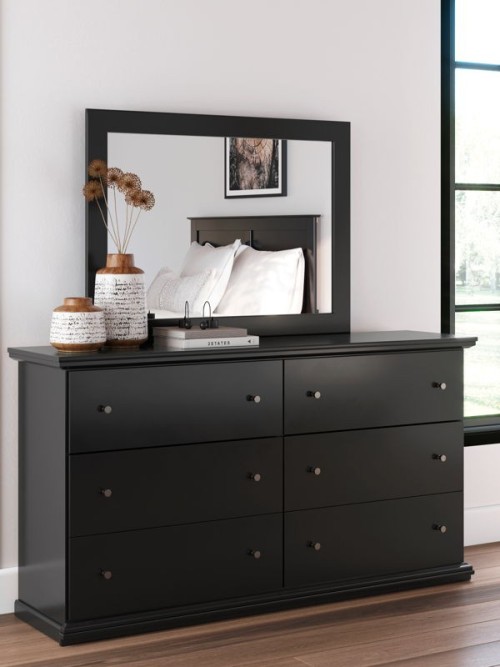 Maribel - Black - Dresser and Mirror