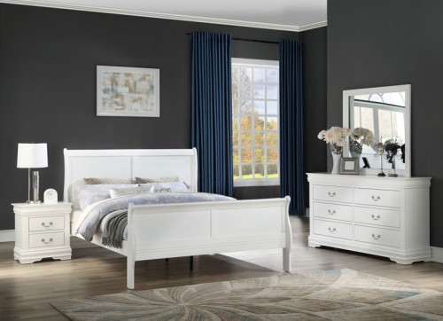 Louis Philip - Full 5 Piece Bedroom Set - Black