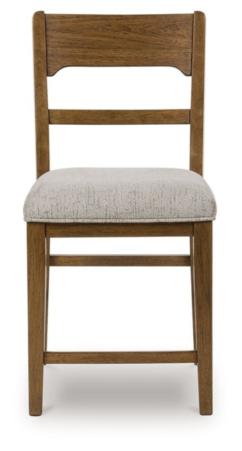 Cabalynn - Oatmeal / Light Brown - Upholstered Barstool (Set of 2)