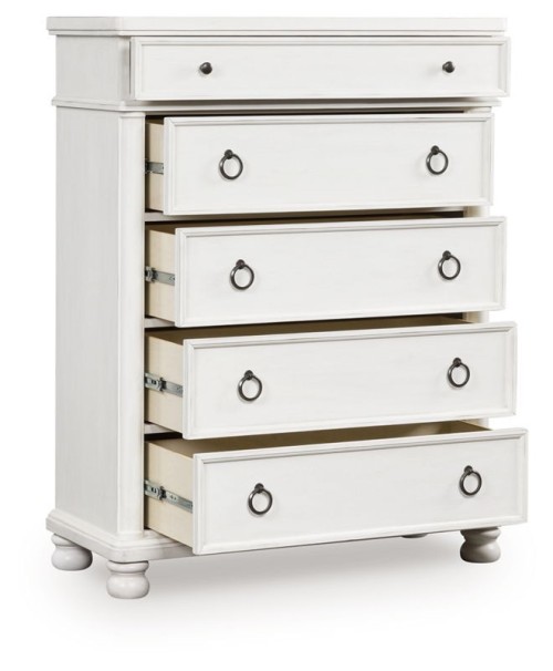 Rowlenstown - Antique White - Five Drawer Chest