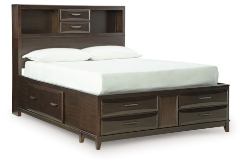 Vanmore - Dark Brown - King Storage Bed