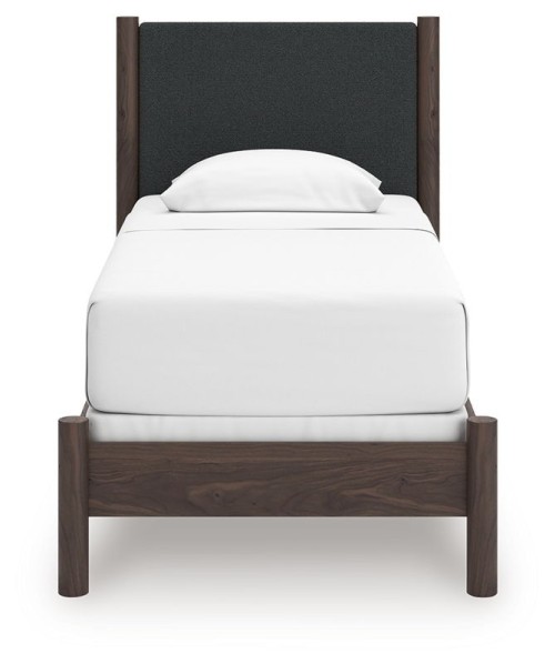 Pamytta - Brown - King Upholstered Panel Bed