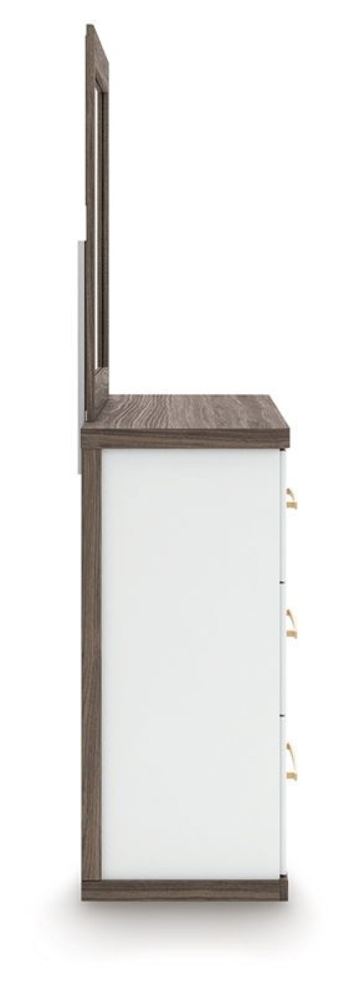 Kendanport - Brown / White - Six Drawer Dresser