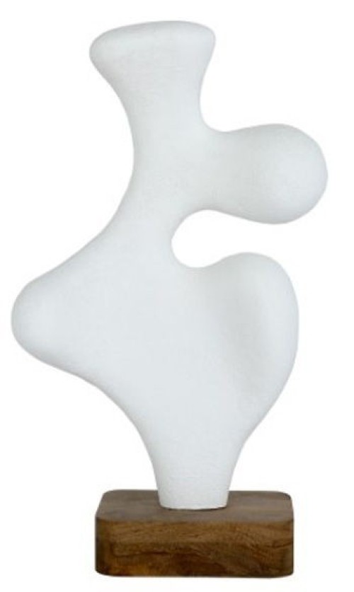 Lavarsen - White / Brown - Sculpture - 16.75"