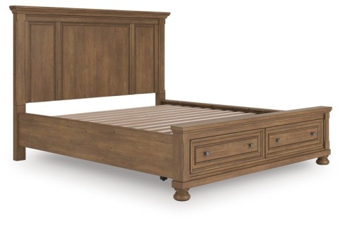 Feddinger - Medium Brown - California King Panel Storage Bed