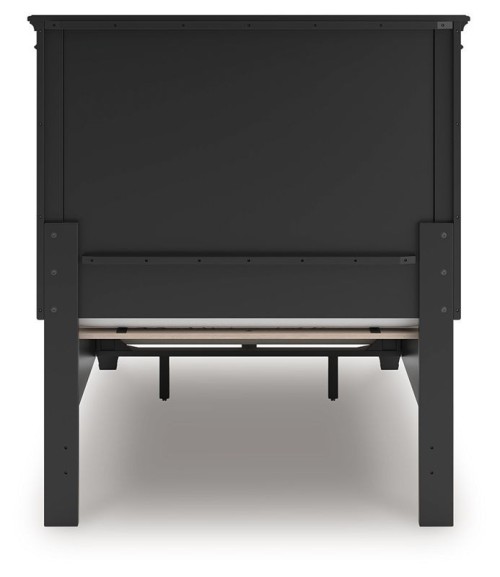Lanolee - Black - Queen Panel Storage Bed
