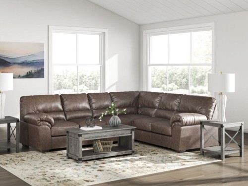 WillowBend - Umber - 3-Piece Sectional With RAF Sofa With Corner Wedge