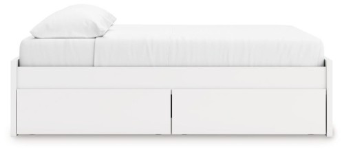 Onita - White - King Platform Bed With 2 Side Storage