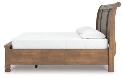 Feddinger - Medium Brown - California King Storage Sleigh Bed