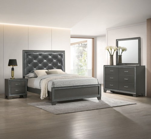 Kaia - Queen 5 Piece Bedroom Set - Dark Gray